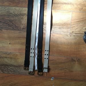4 skinny canvas belts